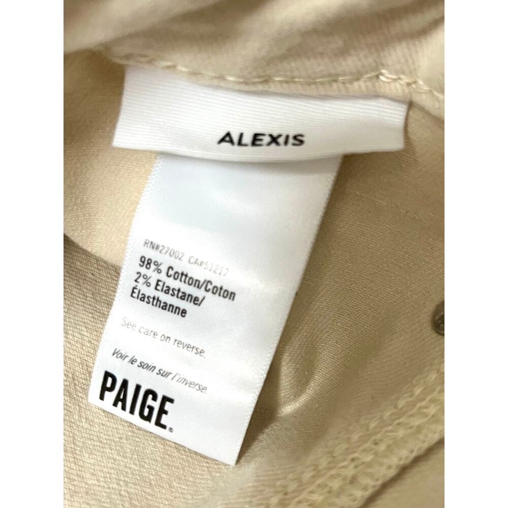 PAIGE Alexis Utility Cargo Jeans Ivory Blonde Wide Leg Carpenter Barrel Pants 29 - Picture 5 of 13